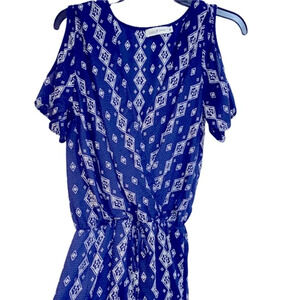 Julia James blue boho romper size medium